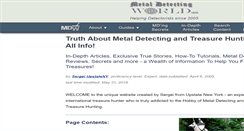 Desktop Screenshot of metaldetectingworld.com